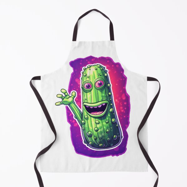 Item preview, Cartoon Happy Pickle Waving A Hand designed and sold by ReverseBleach.