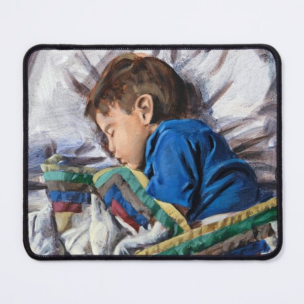 Sleeping child and quilt Mouse Pad