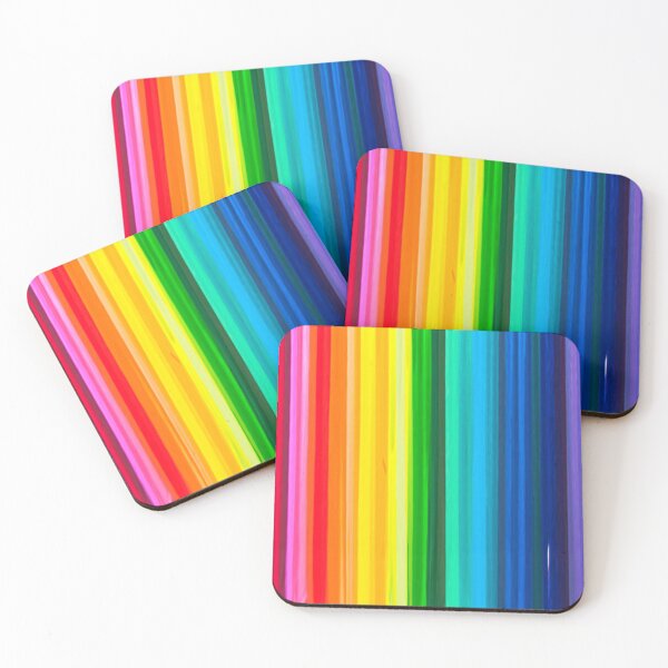 Item preview, Colour Block Stripes Crayon Melt Design Rainbow designed and sold by charlielowlowe.