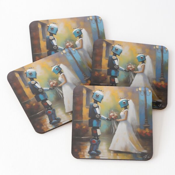 Item preview, Robots wed designed and sold by WildLadyWood.