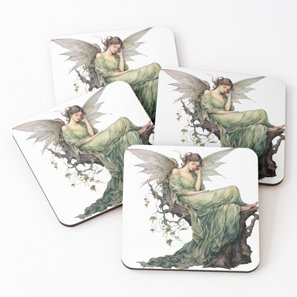 Item preview, Fairy Sleeping In The Crook Of A Tree designed and sold by FlutterbyFairy.
