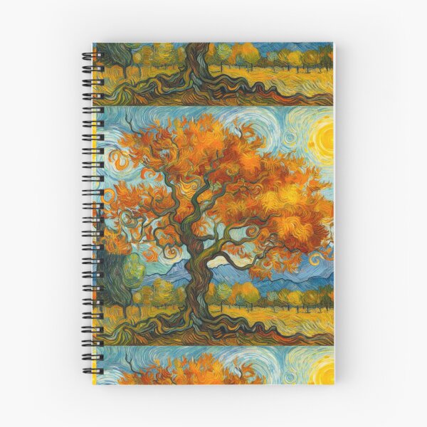 Item preview, Van Gogh Style Tree in Autumn - Fall Tree with Mountain View designed and sold by Star-Fragment.