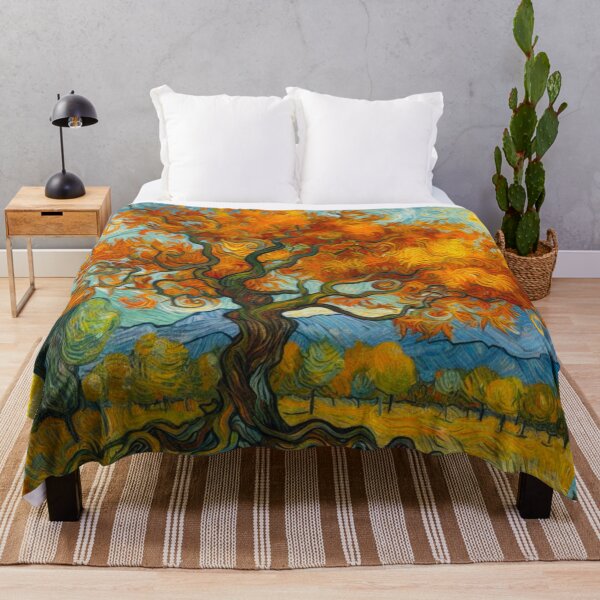 Item preview, Van Gogh Style Tree in Autumn - Fall Tree with Mountain View designed and sold by Star-Fragment.