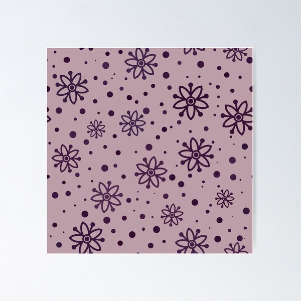 Item preview, Hand-drawn flowers. Delicate 3D wild flowers - pastel dark and gold expressive botanical pattern. designed and sold by My-fake-places.