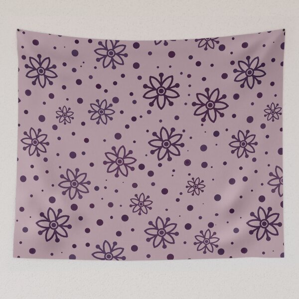 Item preview, Hand-drawn flowers. Delicate 3D wild flowers - pastel dark and gold expressive botanical pattern. designed and sold by My-fake-places.