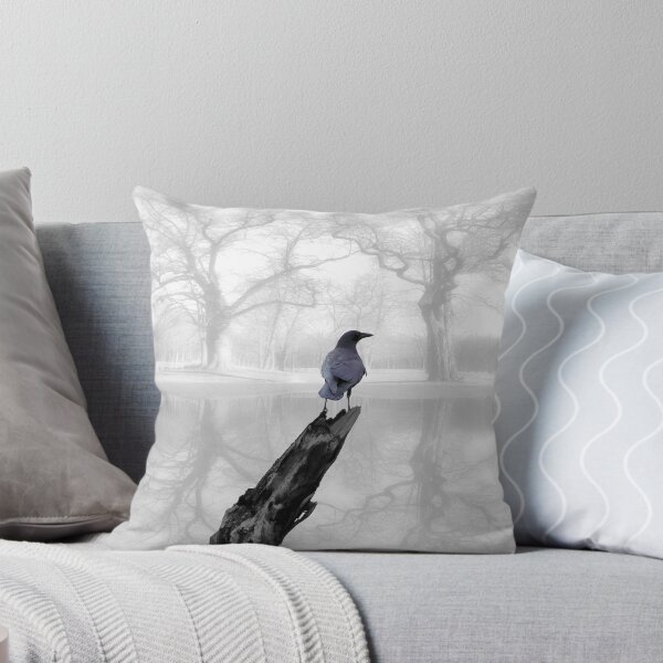 Item preview, Black Crow On Misty Pond A114 designed and sold by byNicol.