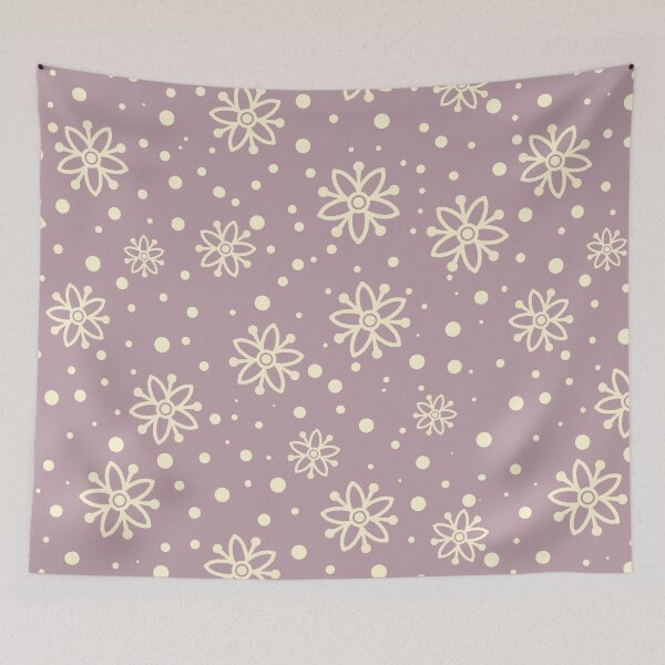 Item preview, Hand-drawn flowers. Delicate 3D wild flowers - pastel light and gold expressive botanical pattern. designed and sold by My-fake-places.