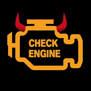 Artwork thumbnail, Check Engine Light The Devil by Slinky-Reebs