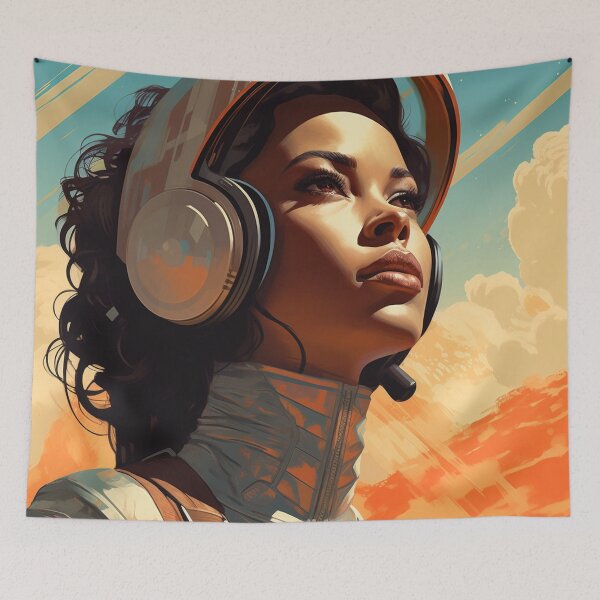 Item preview, Afrofuturism Art designed and sold by MidJourneymen.