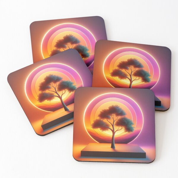 Item preview, Elegant Tree At Sunset: Eco-friendly Photorealistic Illustration-T-shirt, Take-all Bag, Poster designed and sold by LIAMRIVIERART.
