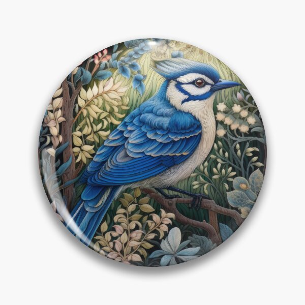 Item preview, Blue Jay Birds Vintage Art designed and sold by WallyPink.