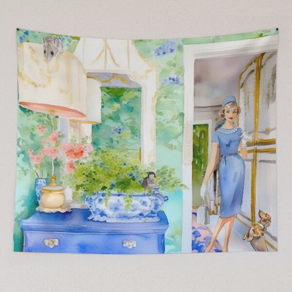 Item preview, Green chinoiserie room designed and sold by SophieClimaArt.