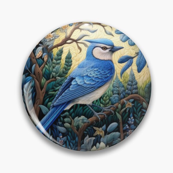 Item preview, Blue Jay Birds Vintage Art designed and sold by WallyPink.