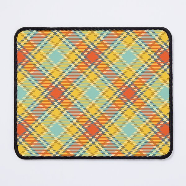 Item preview, Yellow, orange and gray checkered plaid pattern designed and sold by Osting.