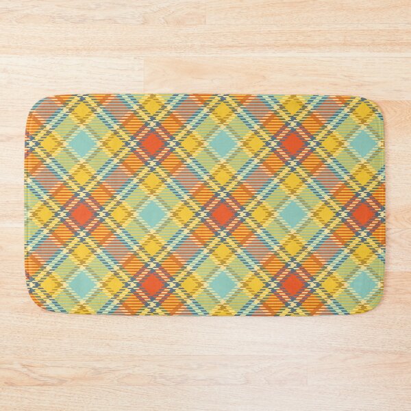 Item preview, Yellow, orange and gray checkered plaid pattern designed and sold by Osting.