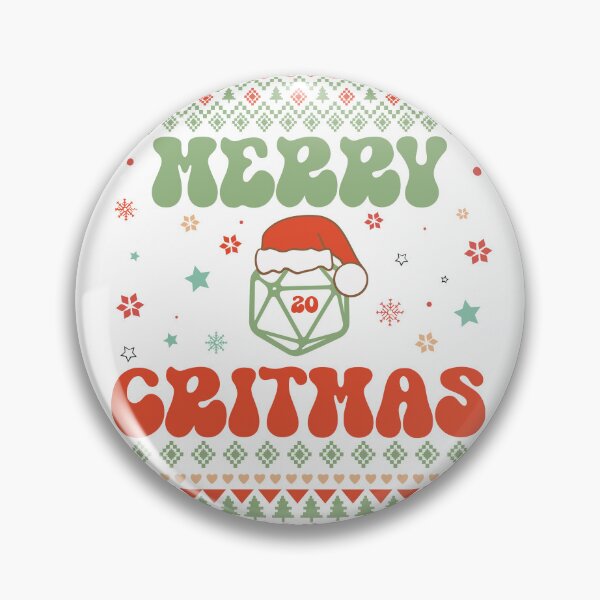 Item preview, D&D Merry Critmas Retro Groovy designed and sold by sunburstrpg.