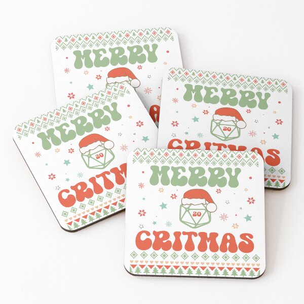 Item preview, D&D Merry Critmas Retro Groovy designed and sold by sunburstrpg.