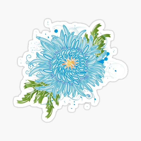 Item preview, Blue chrysanthemum designed and sold by Kisho.