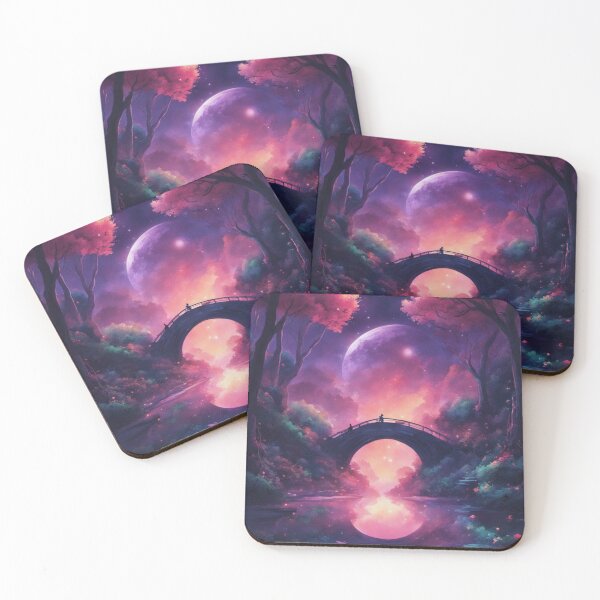 Item preview, Full Moon On Pink Waves designed and sold by SilverSunStudio.