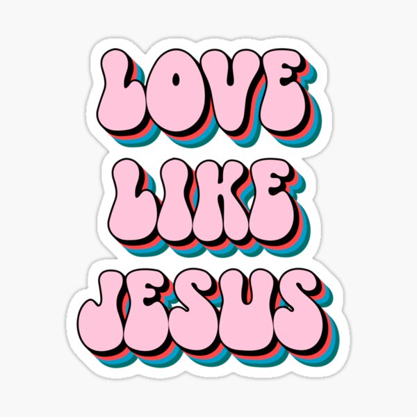Artikel-Vorschau von Liebe wie Jesus Retro, designt und verkauft von SpiritualVision.
