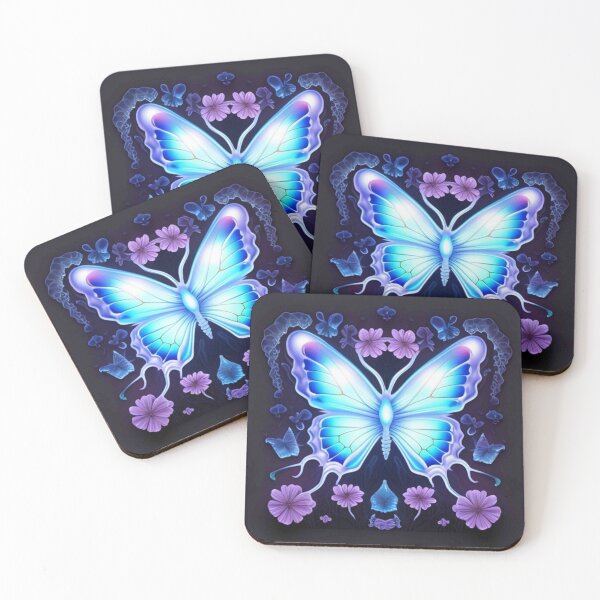 Item preview, Blue glowing butterfly  designed and sold by RckymtnNinjaCat.