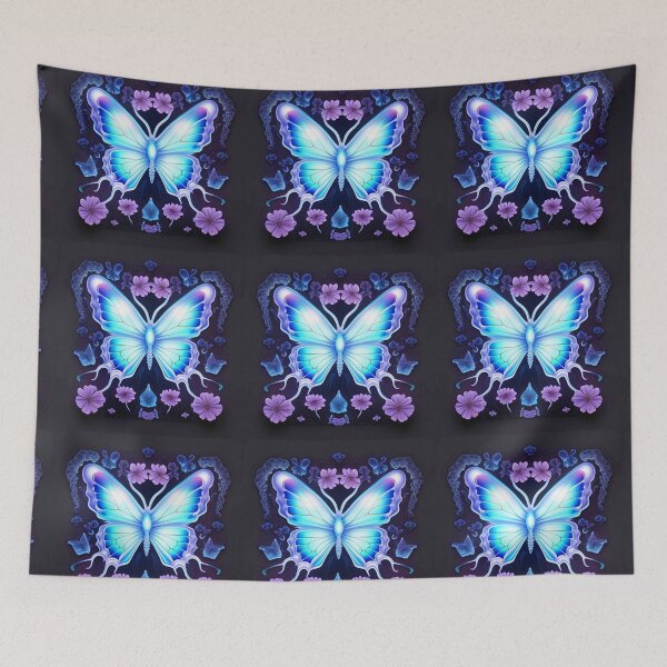 Item preview, Blue glowing butterfly  designed and sold by RckymtnNinjaCat.