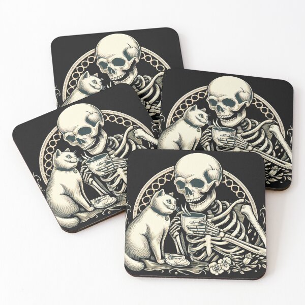 Item preview, Skull And Cat Best Friends designed and sold by LemuellTrends.