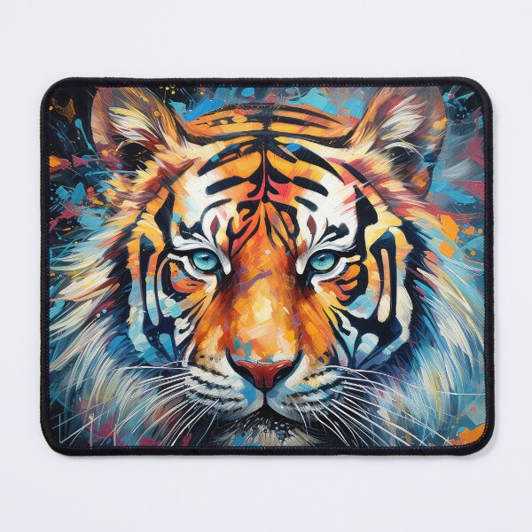Item preview, Colorful Tiger on Black 01 designed and sold by Elisabeth Lucas.