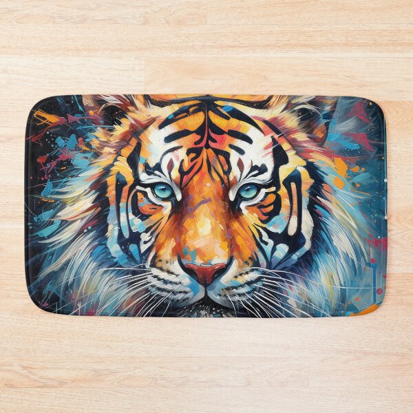 Item preview, Colorful Tiger on Black 01 designed and sold by Elisabeth Lucas.