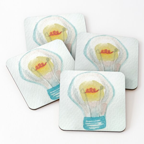 Item preview, Bright Lightbulb in watercolor designed and sold by SanMould.