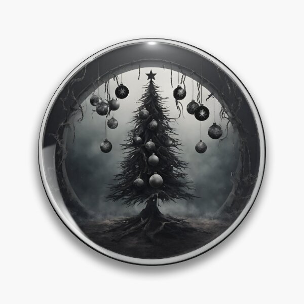 Item preview, Apocalyptic Christmas Tree, Creepy Atmosphere Black and White designed and sold by Aquillashop.