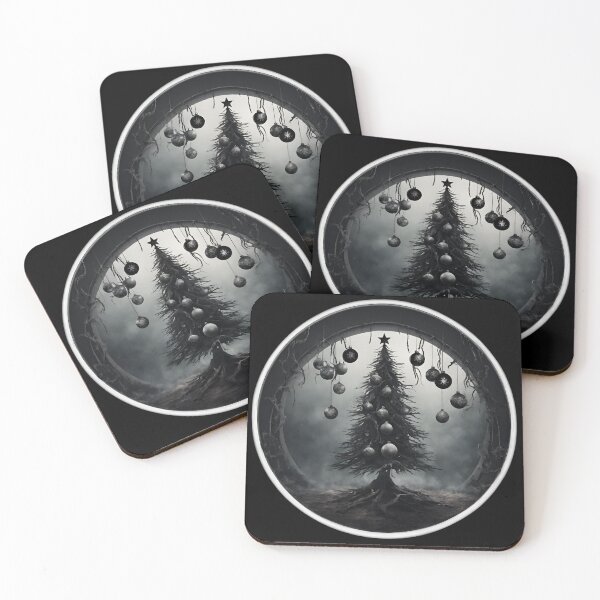 Item preview, Apocalyptic Christmas Tree, Creepy Atmosphere Black and White designed and sold by Aquillashop.