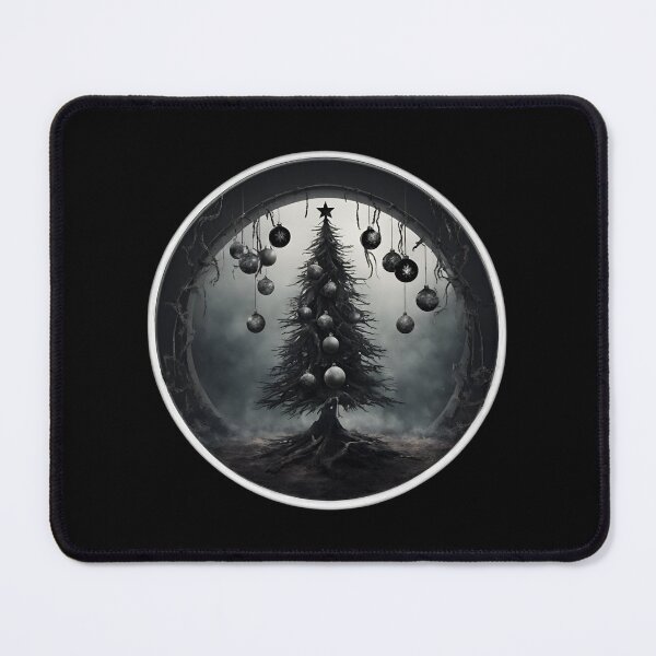 Item preview, Apocalyptic Christmas Tree, Creepy Atmosphere Black and White designed and sold by Aquillashop.