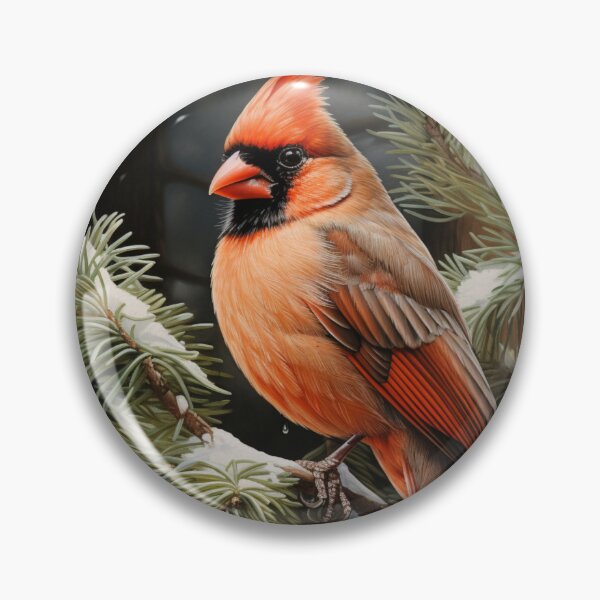 Item preview, Cardinal On Snowy Pine Branch  designed and sold by Hartbecke.