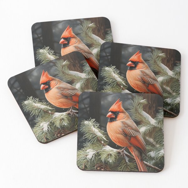 Item preview, Cardinal On Snowy Pine Branch  designed and sold by Hartbecke.