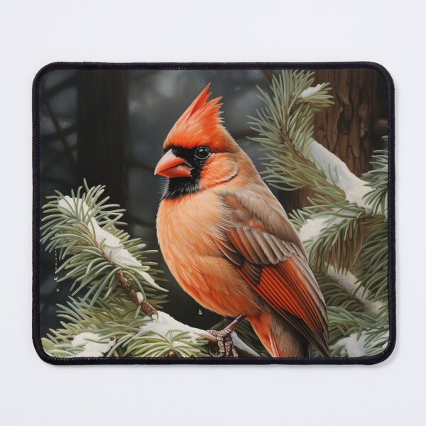 Item preview, Cardinal On Snowy Pine Branch  designed and sold by Hartbecke.