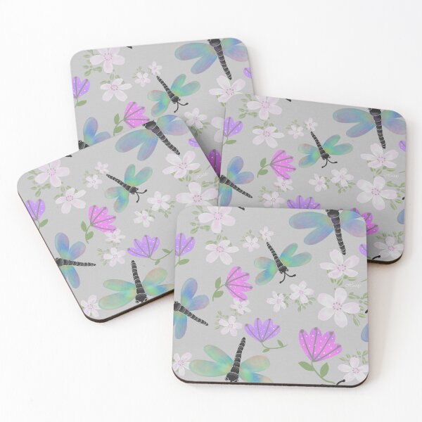 Item preview, Dragonflies and flowers designed and sold by HoddyDesign.