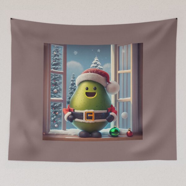 Item preview, Christmas Avocado in Santa's Hat designed and sold by Studio-DesignWw.