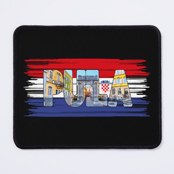 Item preview, PULA - Croatia Arch of the Sergii with Flag designed and sold by Adam Gormley.
