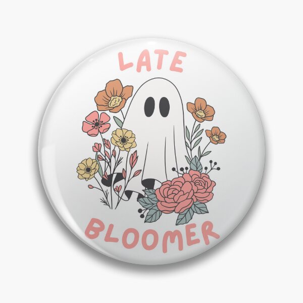 Item preview, late bloomer cute sheet ghost with flowers designed and sold by Alyn8.