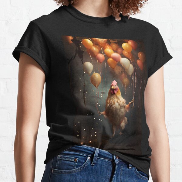 Aperçu de l'œuvre Poulet avec des ballons Cadeaux drôles pour tout le monde créée et vendue par LuNkyRose.