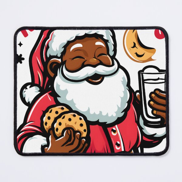 Item preview, Black Santa Christmas Cookie Time designed and sold by KitonicTees.