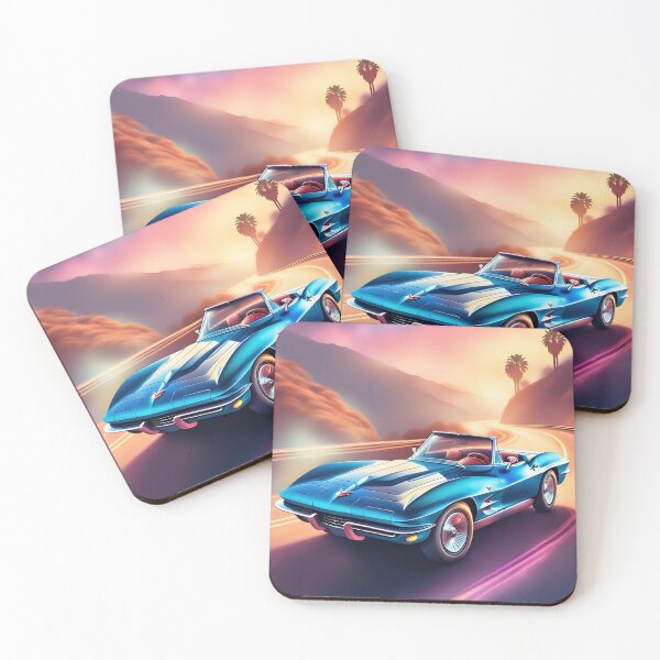 Item preview, Vintage Blue Corvette AI Artwork designed and sold by BecDill.