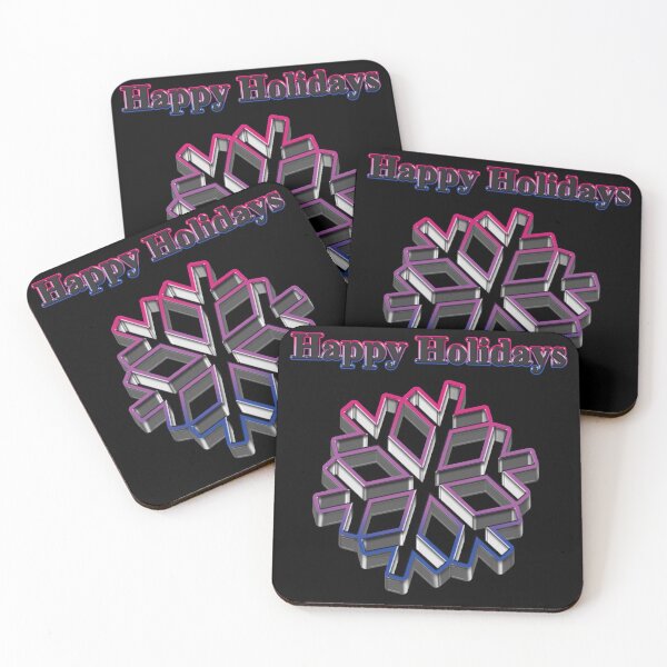 Item preview, Cookie cutter Snow Flake LGBT Happy Holidays Bisexual Pride designed and sold by TheirChoice.