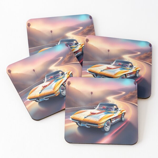 Item preview, Classic Yellow Corvette AI Art designed and sold by BecDill.
