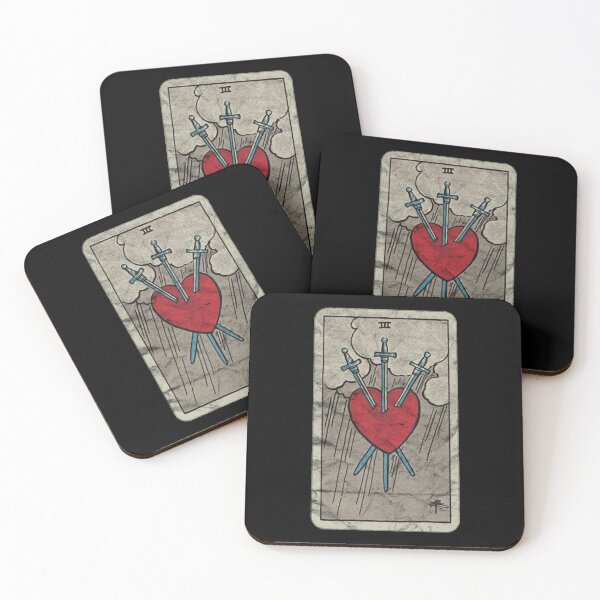 Item preview, Tarot Card - Three of Swords (distressed design) designed and sold by siggyspatsky.