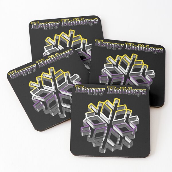 Item preview, Cookie cutter Snow Flake LGBT Happy Holidays Non Binary Pride designed and sold by TheirChoice.