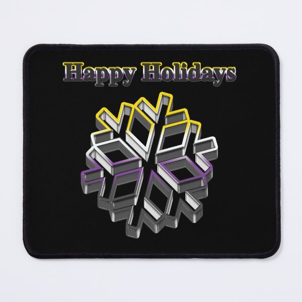 Item preview, Cookie cutter Snow Flake LGBT Happy Holidays Non Binary Pride designed and sold by TheirChoice.