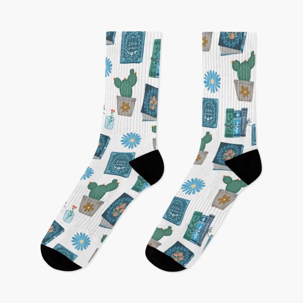 Item preview, Books Love Flowers Blue Pattern designed and sold by ArtMeetsPizza.