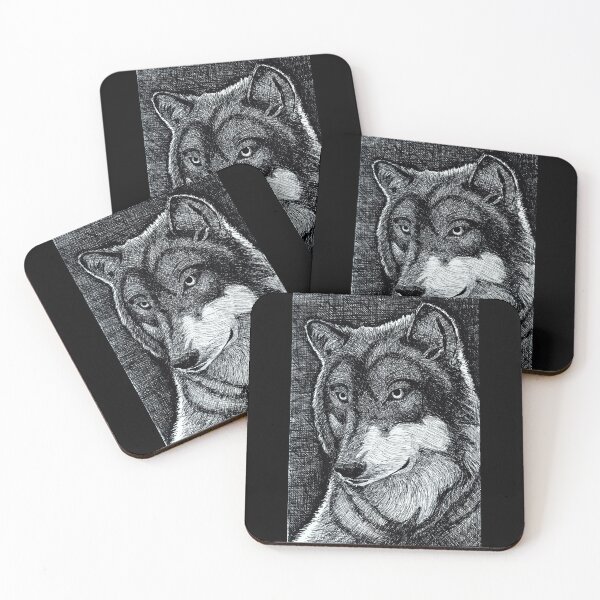 Item preview, Wolf in cross-hatching with ink and dip pen. designed and sold by atelieamoraes.